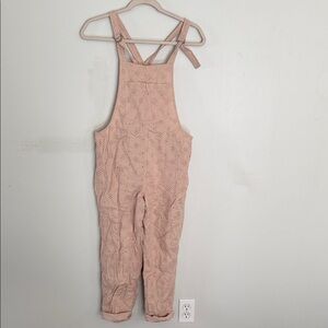 Aerie Beige Eyelet Overalls